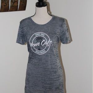 News Cafe South Beach Next Level, short sleeve palm trees tee shirts